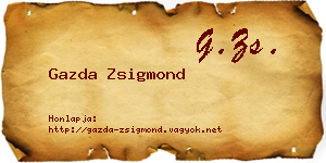 Gazda Zsigmond névjegykártya